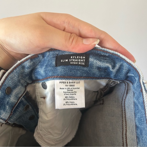 Veronica Beard NWT Ryleigh Slim Straight High Rise Denim Jeans Amethyst Size 24 - Picture 6 of 7